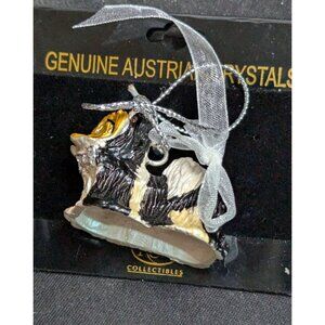 KSA Collectibles shih Tzu dog  Pendant Ornament  Genuine Crystals 1.5"